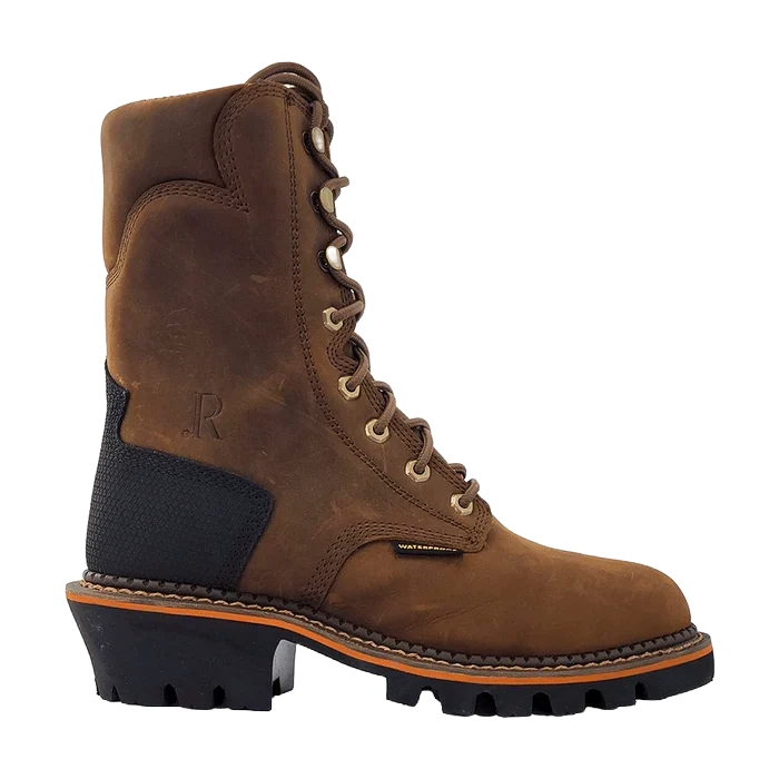 R.Watson Men's Peanut Cowhide Brown Logger Work Boot RW1300-WP - Picture 10 of 75