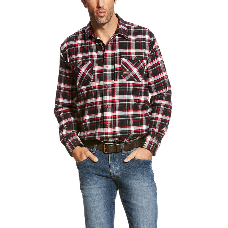 Ariat Men's Rebar Flannel DuraStretch Allure Plaid Work Shirt 10046639