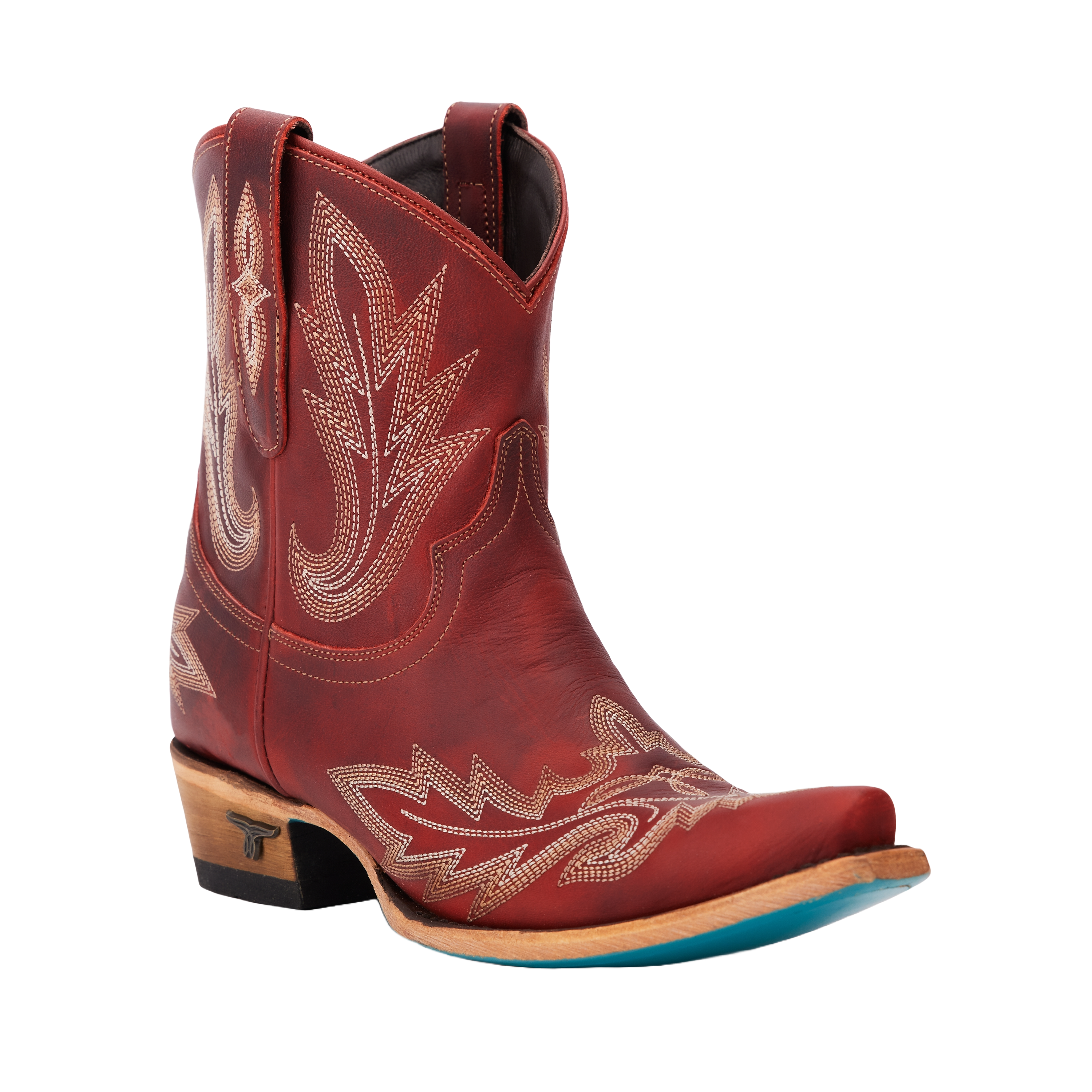 Pre-owned Lane Boots Lane Ladies Lexington Smoldering Ruby Booties Lb0493e In Red