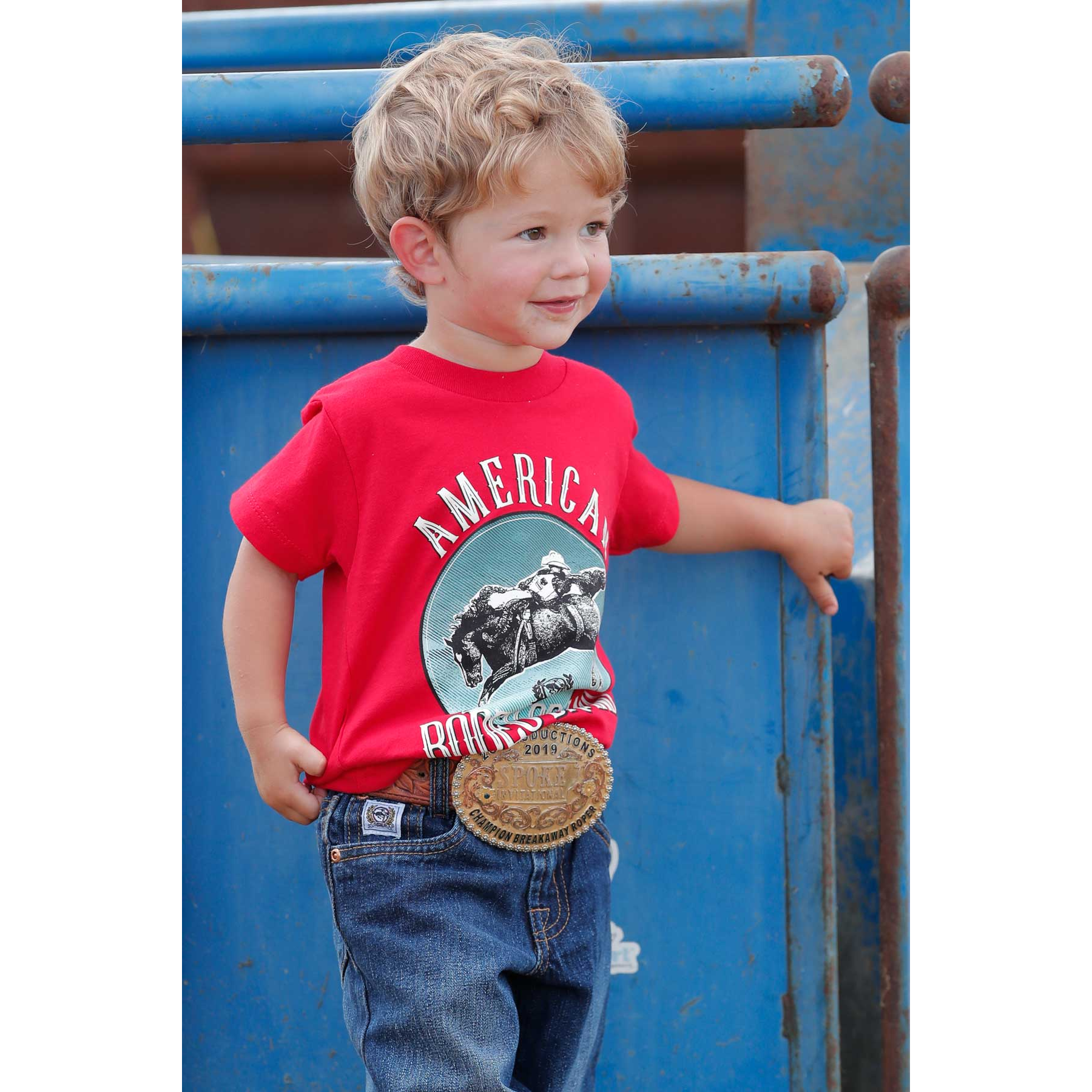 Cinch Toddler Boy's Red American Rodeo Graphic T-Shirt MTT7672054 - Picture 6 of 12