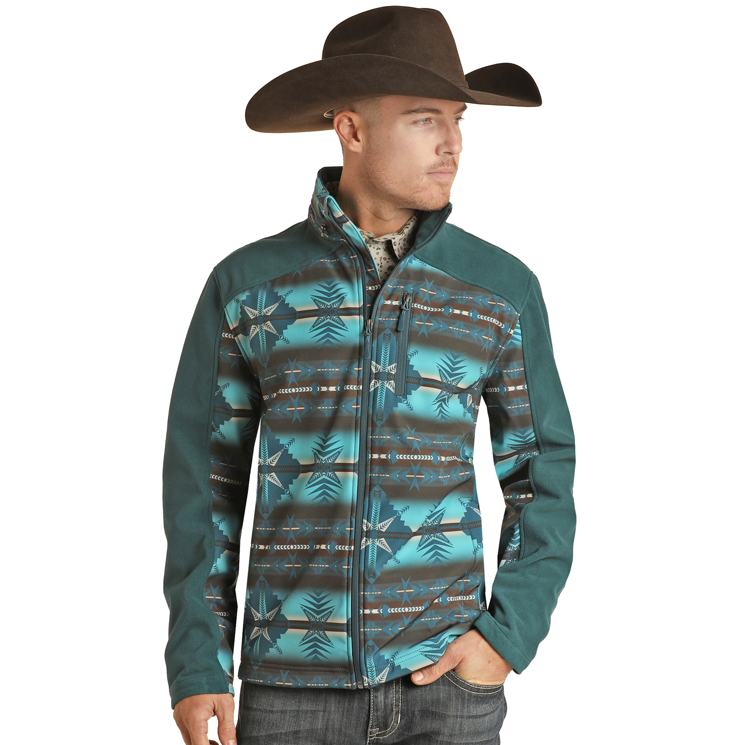 Powder River Outfitters Men's Printed Aztec Peacock Jacket Powder River Outfitters Men's Printed Aztec Peacock Jacket