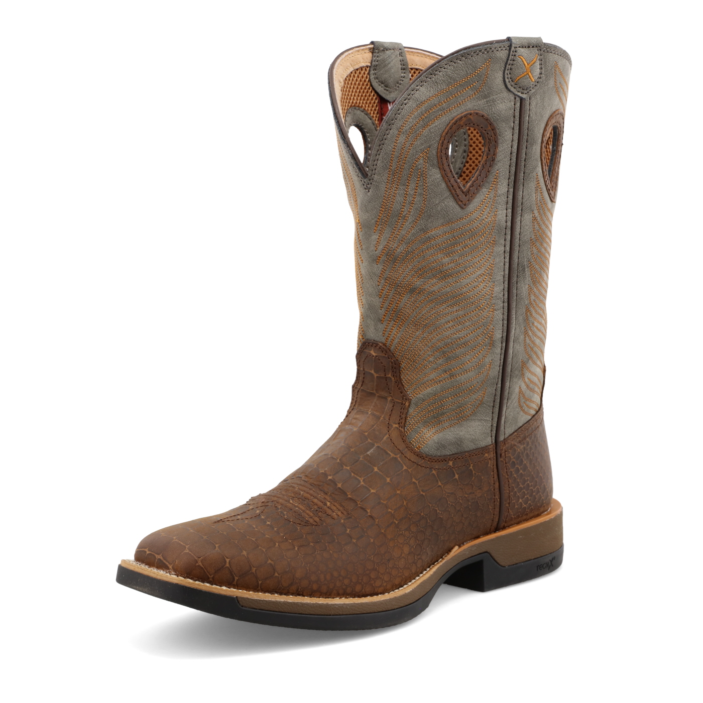 Bota Twisted X para hombre 12" marrón y gris Tech X MXW0003 - Imagen 12 de 56
