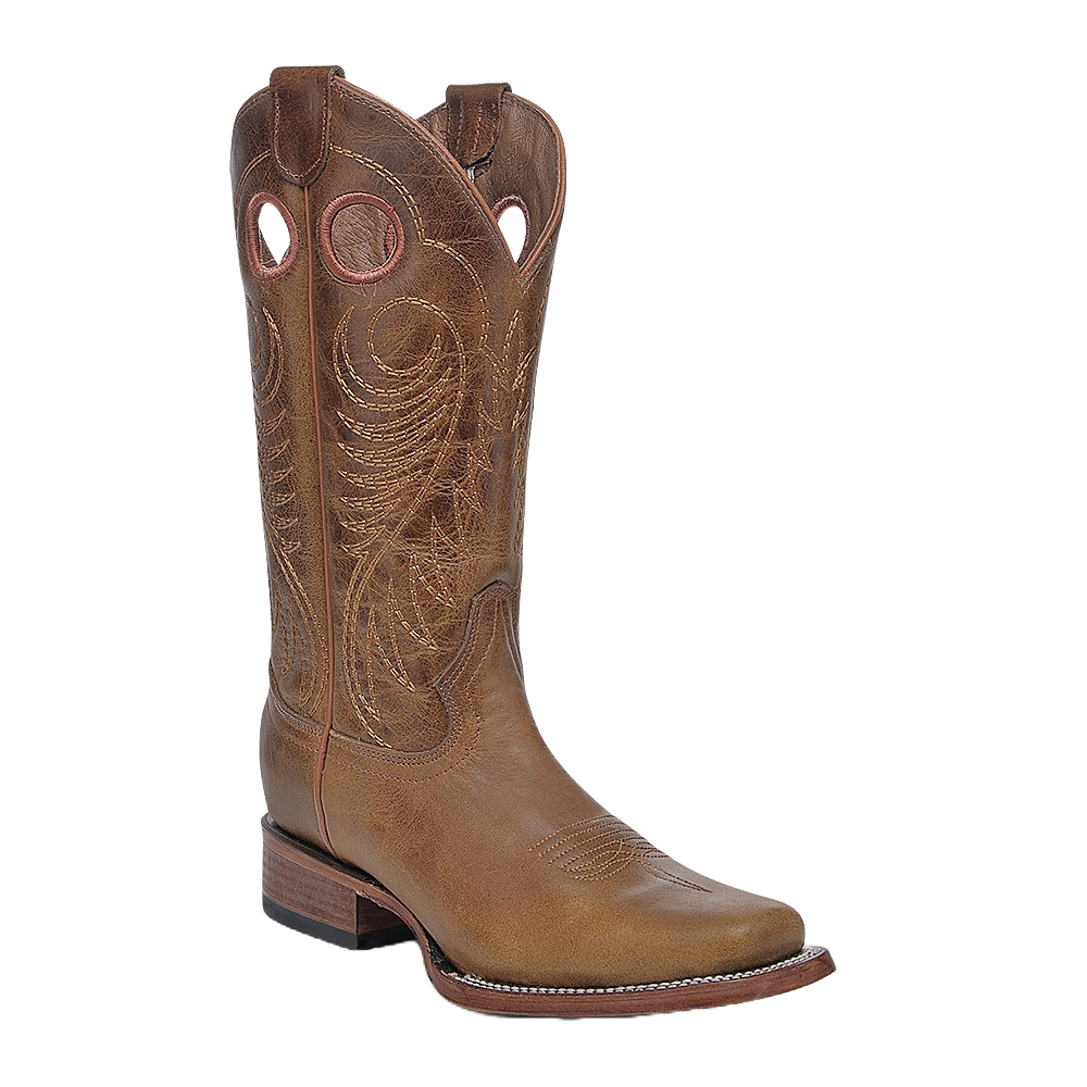 Corral Ladies Honey Cut Square Toe Brown Western Boots L6269