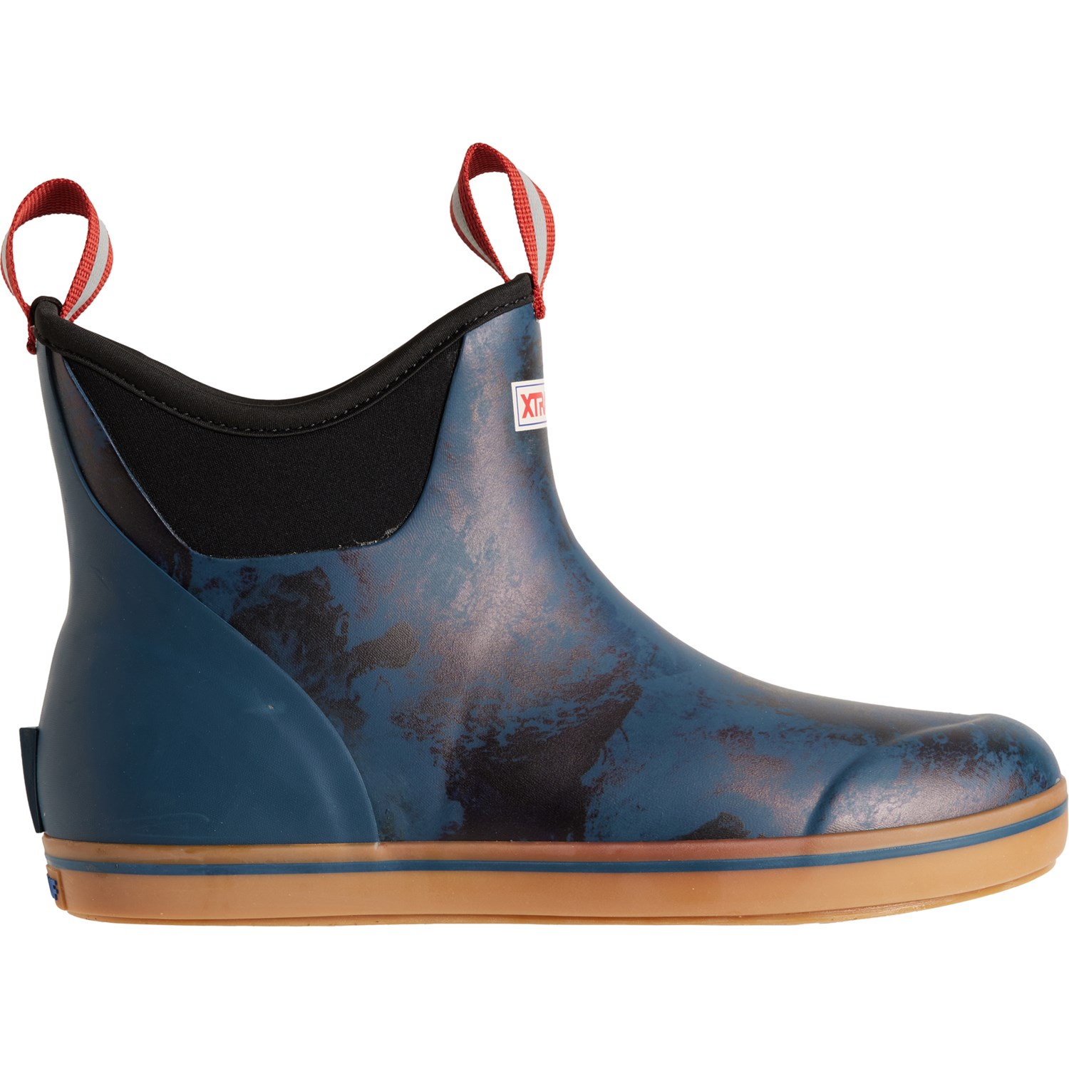 XTRATUF Men's Rouge Wave Print Waterproof Navy Ankle Boots XMAB2RW