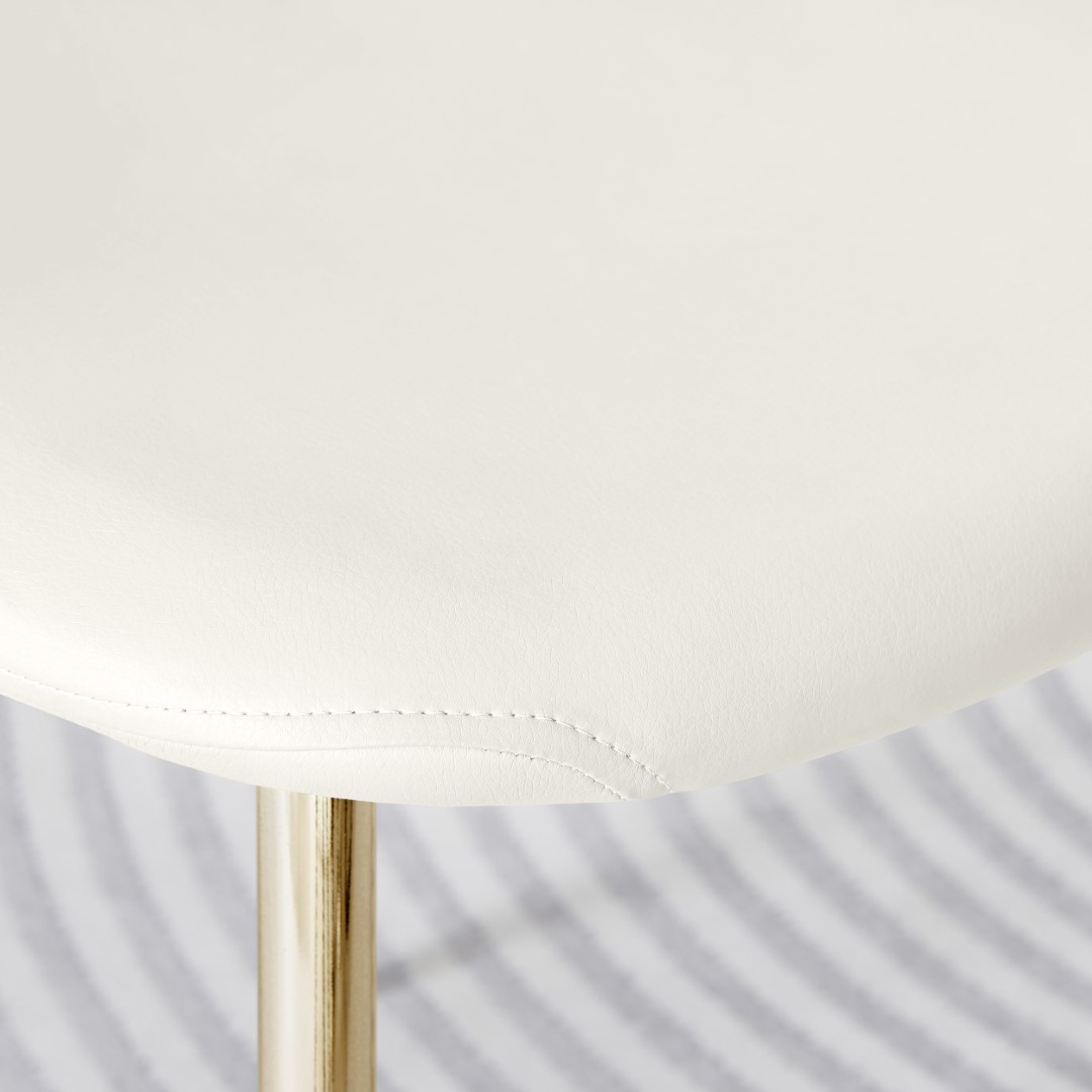 CORONA x2 Hatched Faux Leather Dining Chairs with Chrome SILVER/GOLD Metal Legs - Picture 76 of 79