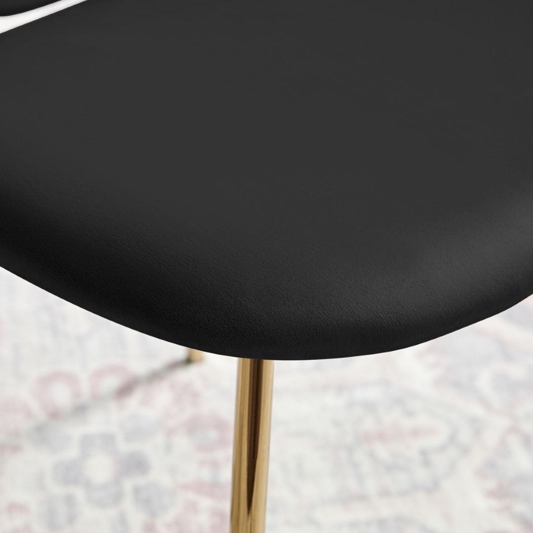 Ivy Velvet Upholstered Modern Dining Chair Gold Leg Retro Vintage - Picture 12 of 40