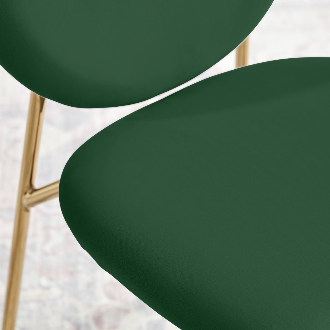 Ivy Velvet Upholstered Modern Dining Chair Gold Leg Retro Vintage - Picture 20 of 40