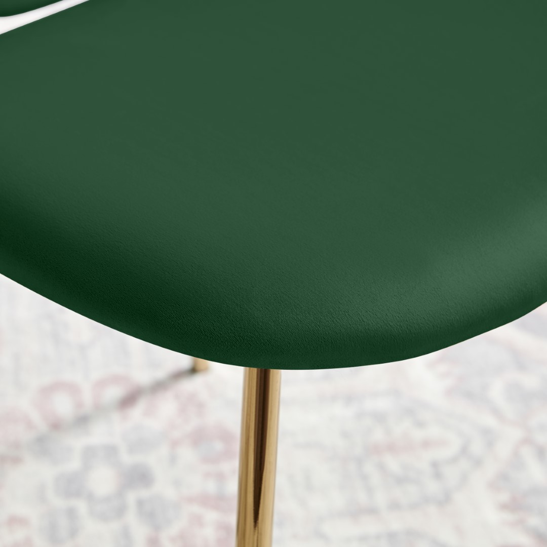 Ivy Velvet Upholstered Modern Dining Chair Gold Leg Retro Vintage - Picture 21 of 40