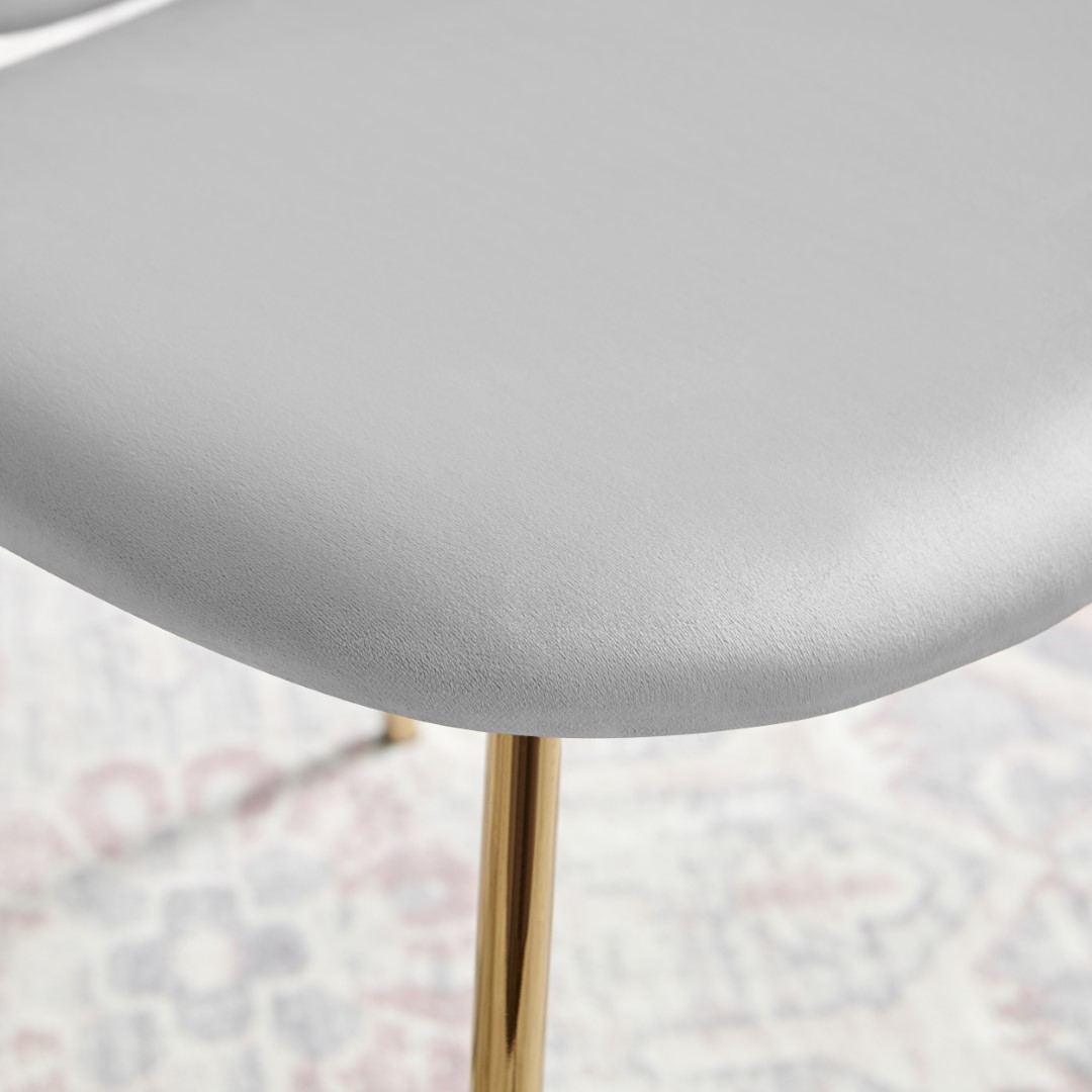 Ivy Velvet Upholstered Modern Dining Chair Gold Leg Retro Vintage - Picture 30 of 40