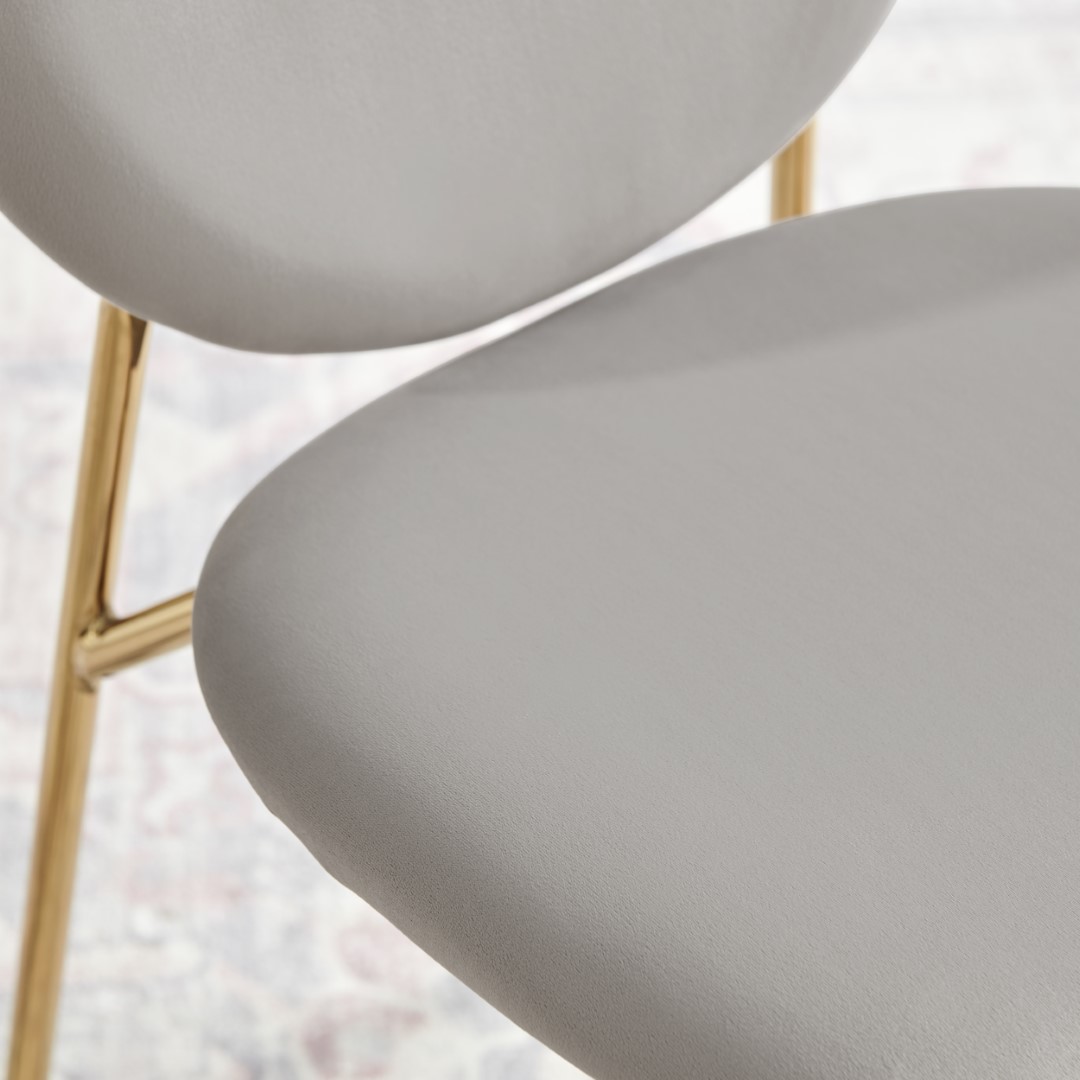 Ivy Velvet Upholstered Modern Dining Chair Gold Leg Retro Vintage - Picture 38 of 40
