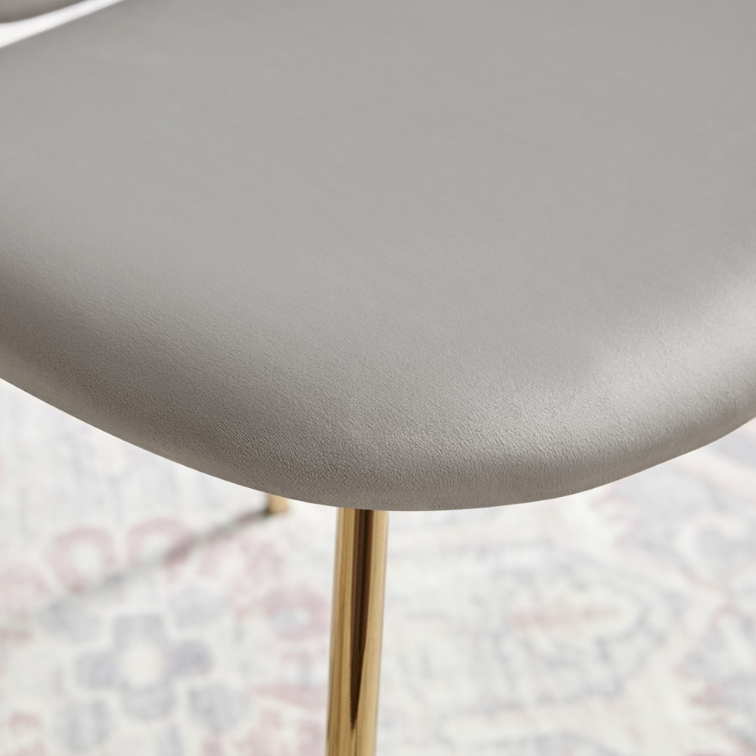 Ivy Velvet Upholstered Modern Dining Chair Gold Leg Retro Vintage - Picture 39 of 40