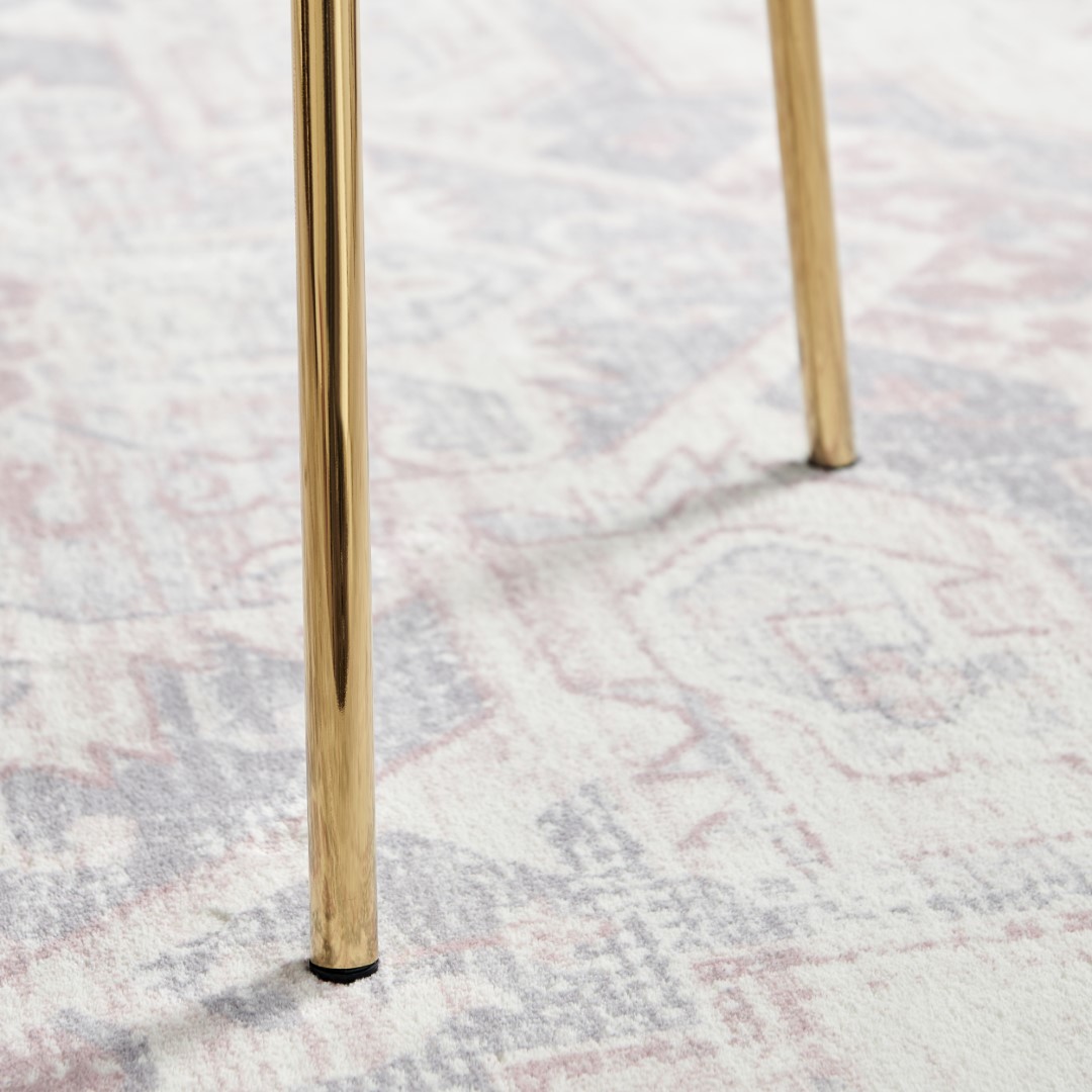 Ivy Velvet Upholstered Modern Dining Chair Gold Leg Retro Vintage - Picture 40 of 40