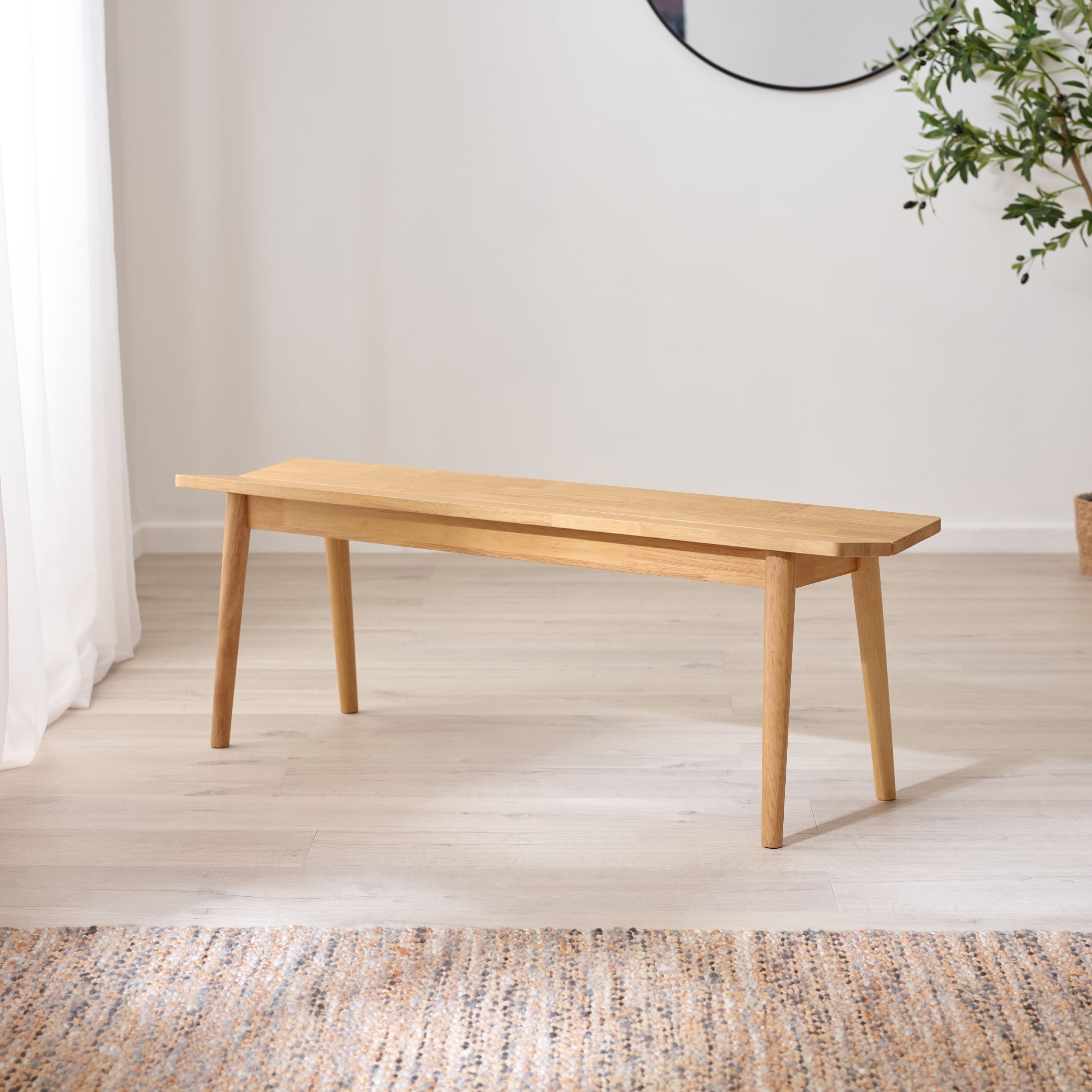 Lynton Solid Wood Oak Effect Large Dining Bench - Seconds