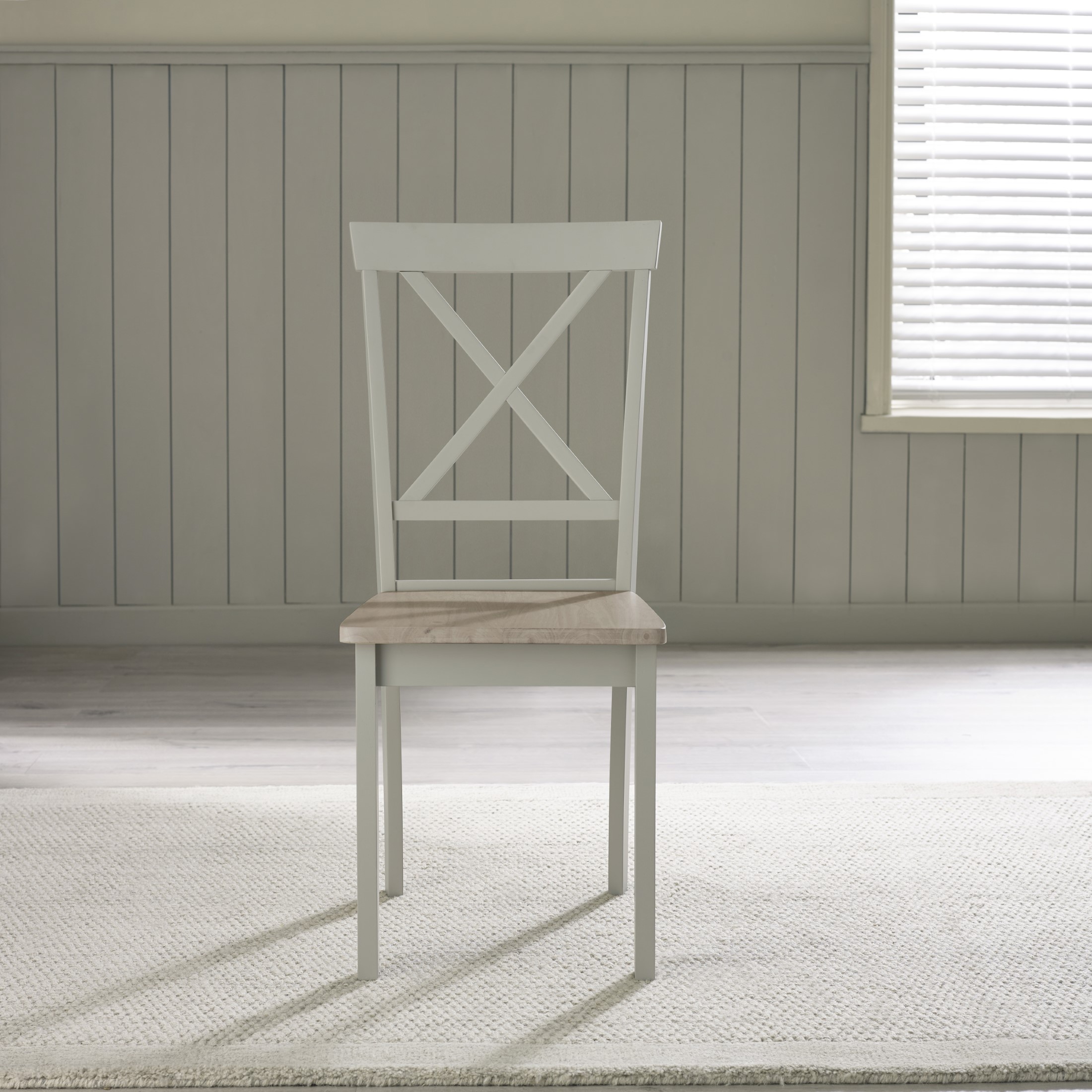 Millford Solid Wood Crossback Dining Chairs Set of 2 Rustic Cottage - Picture 7 of 23