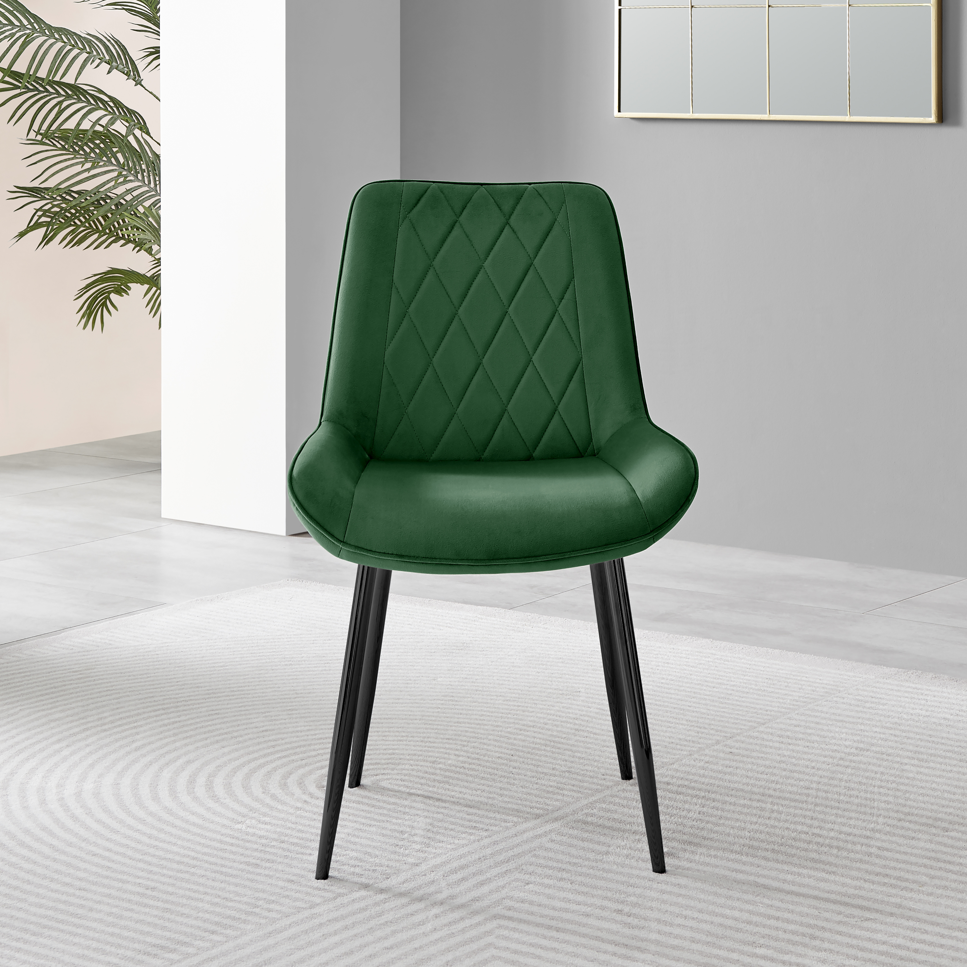 PESARO x2 Velvet Luxury Dining Chairs with Chrome SILVER/GOLD/BLACK Metal Legs - Picture 54 of 180