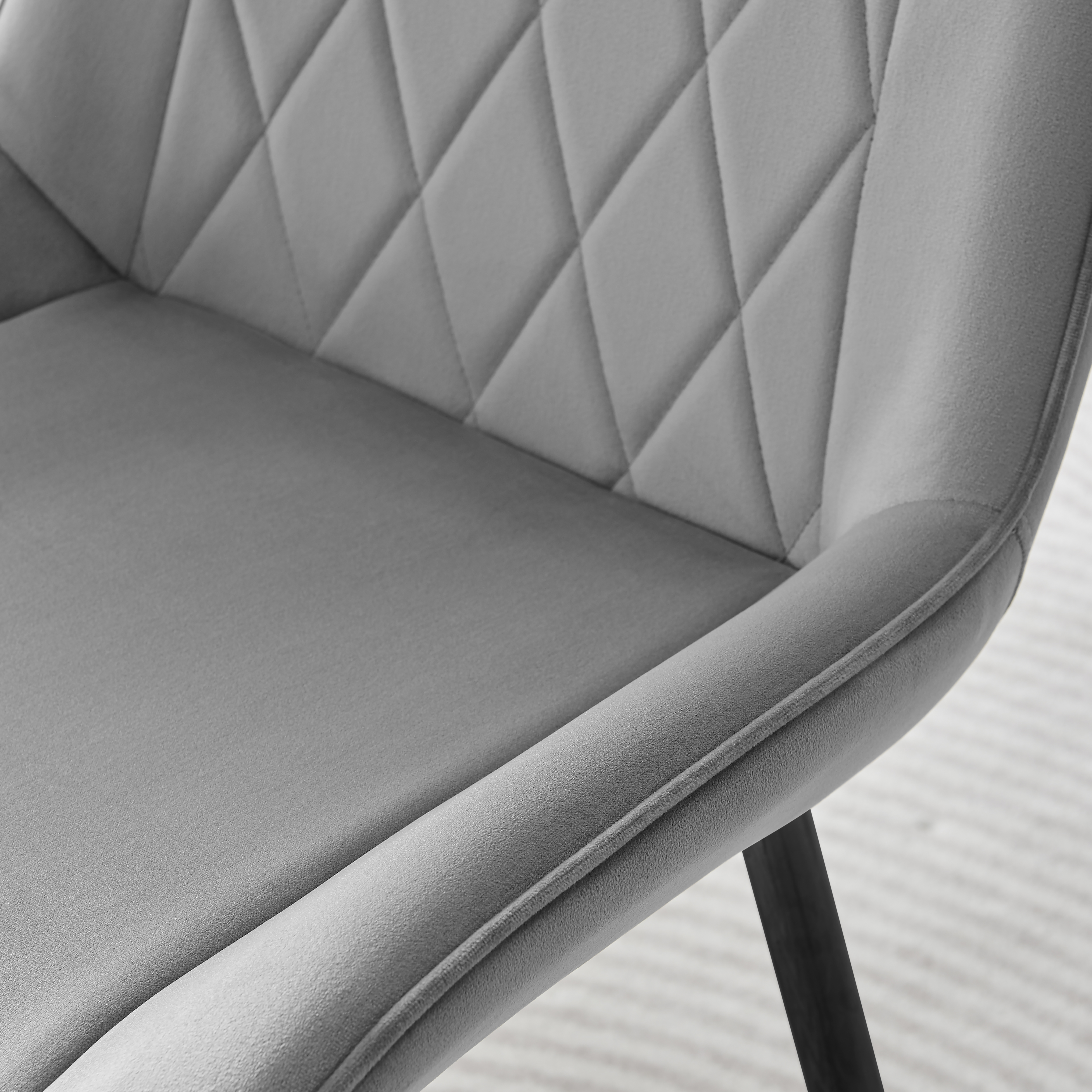 PESARO x2 Velvet Luxury Dining Chairs with Chrome SILVER/GOLD/BLACK Metal Legs - Picture 79 of 180