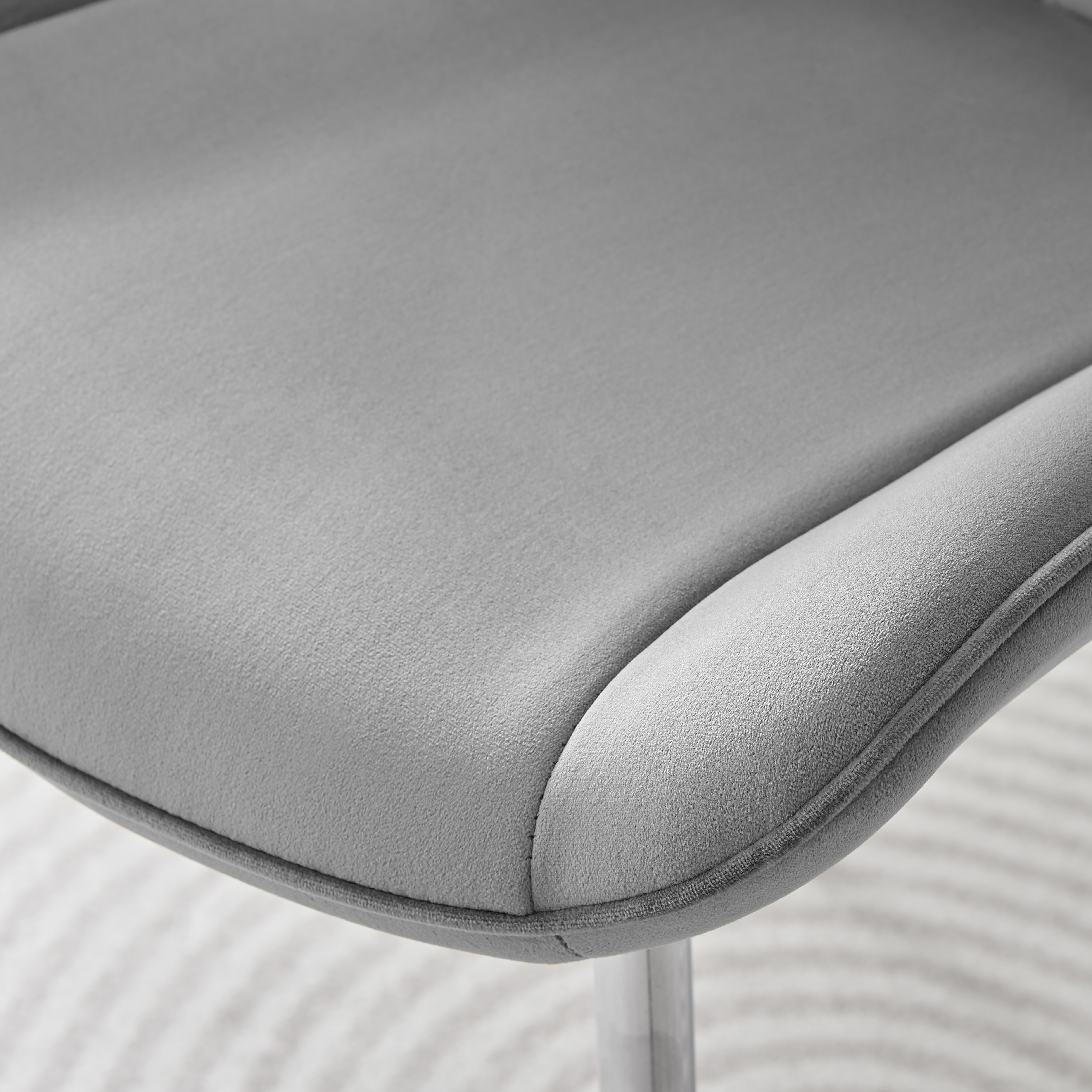 PESARO x2 Velvet Luxury Dining Chairs with Chrome SILVER/GOLD/BLACK Metal Legs - Picture 64 of 180