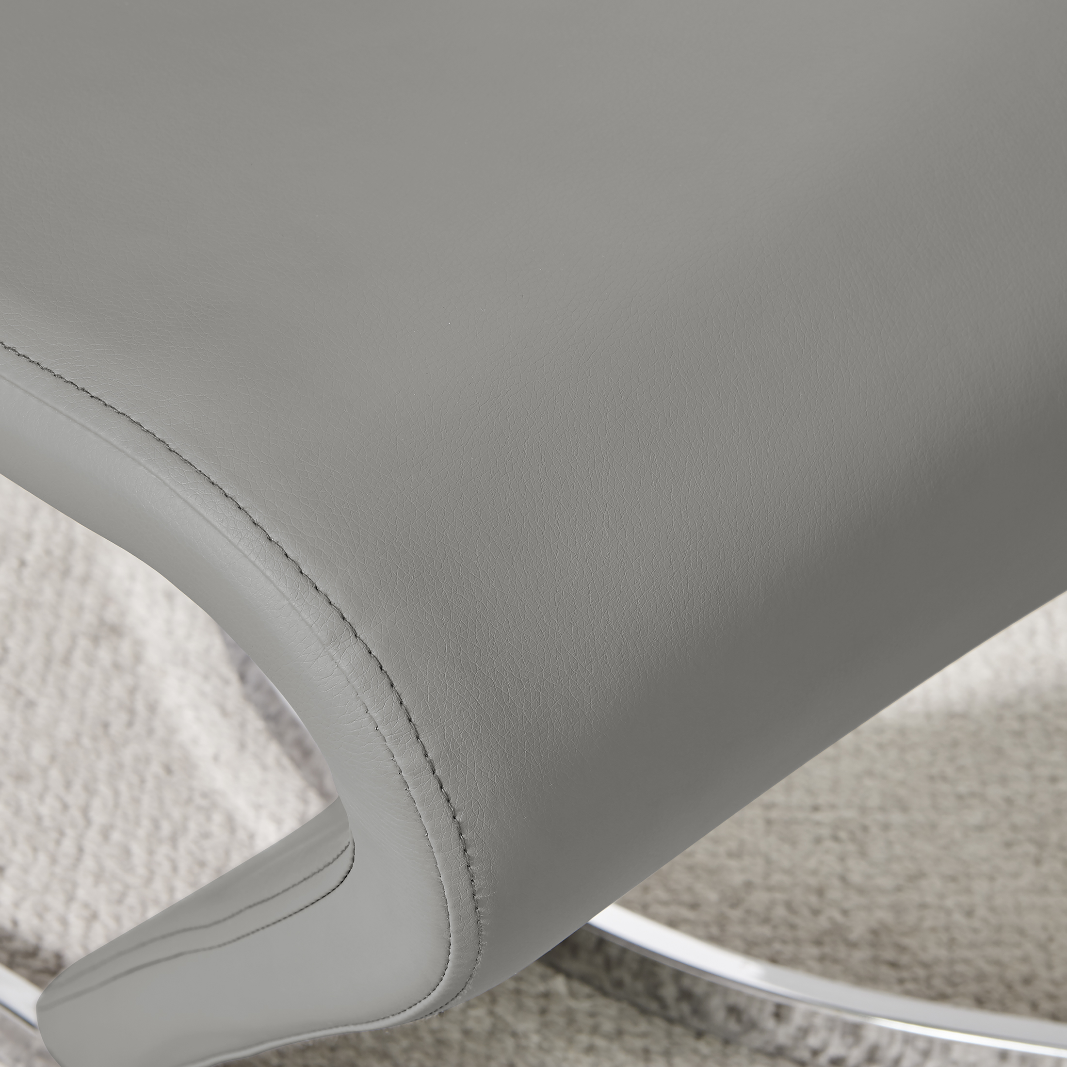 WILLOW x2 'Z' Faux Leather Silver Chrome Black/White/Grey/Yellow Dining Chairs - Picture 26 of 41