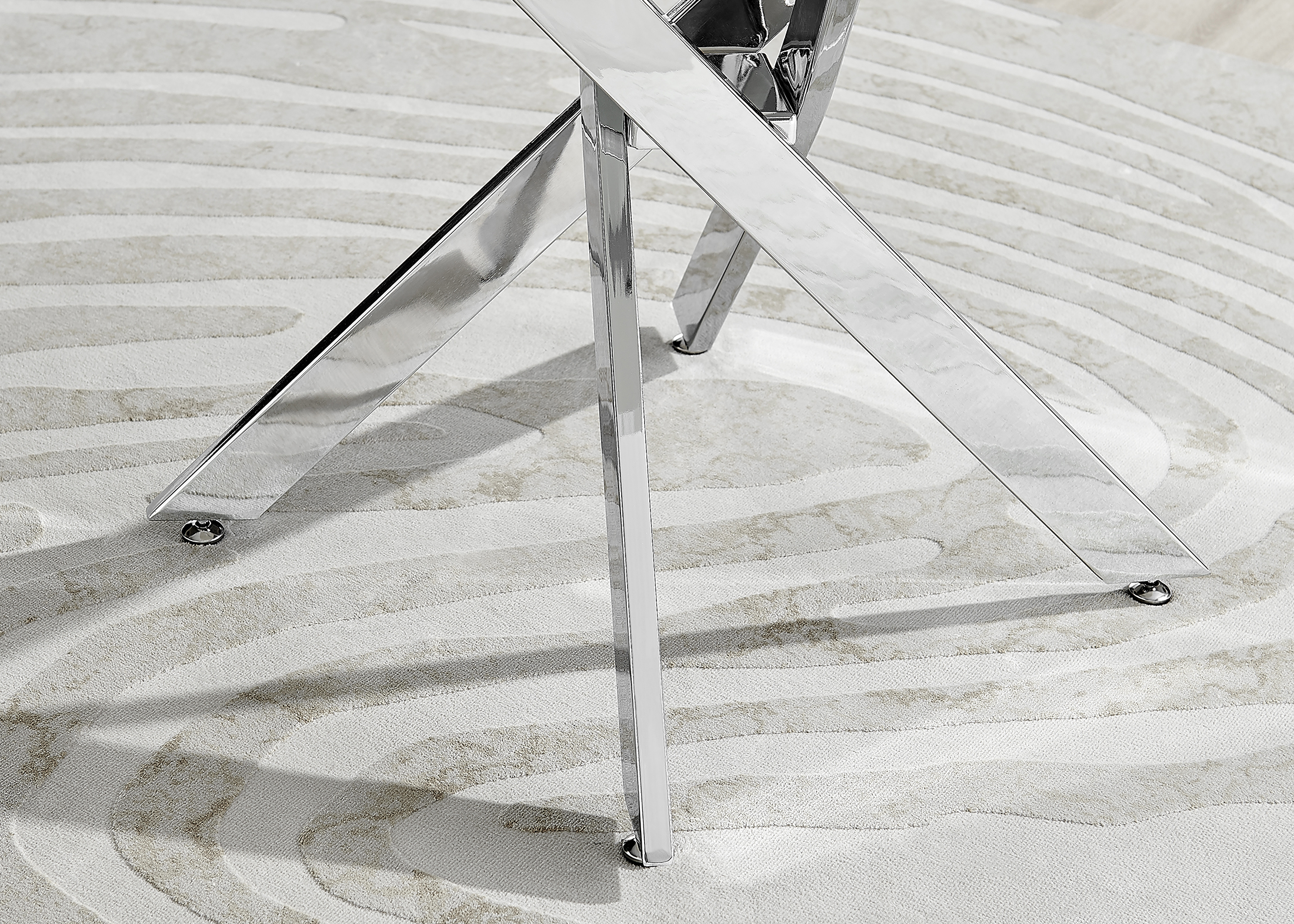 Novara White High Gloss Round Dining Table - 100cm with 4 Lorenzo Chairs Set - Picture 11 of 65