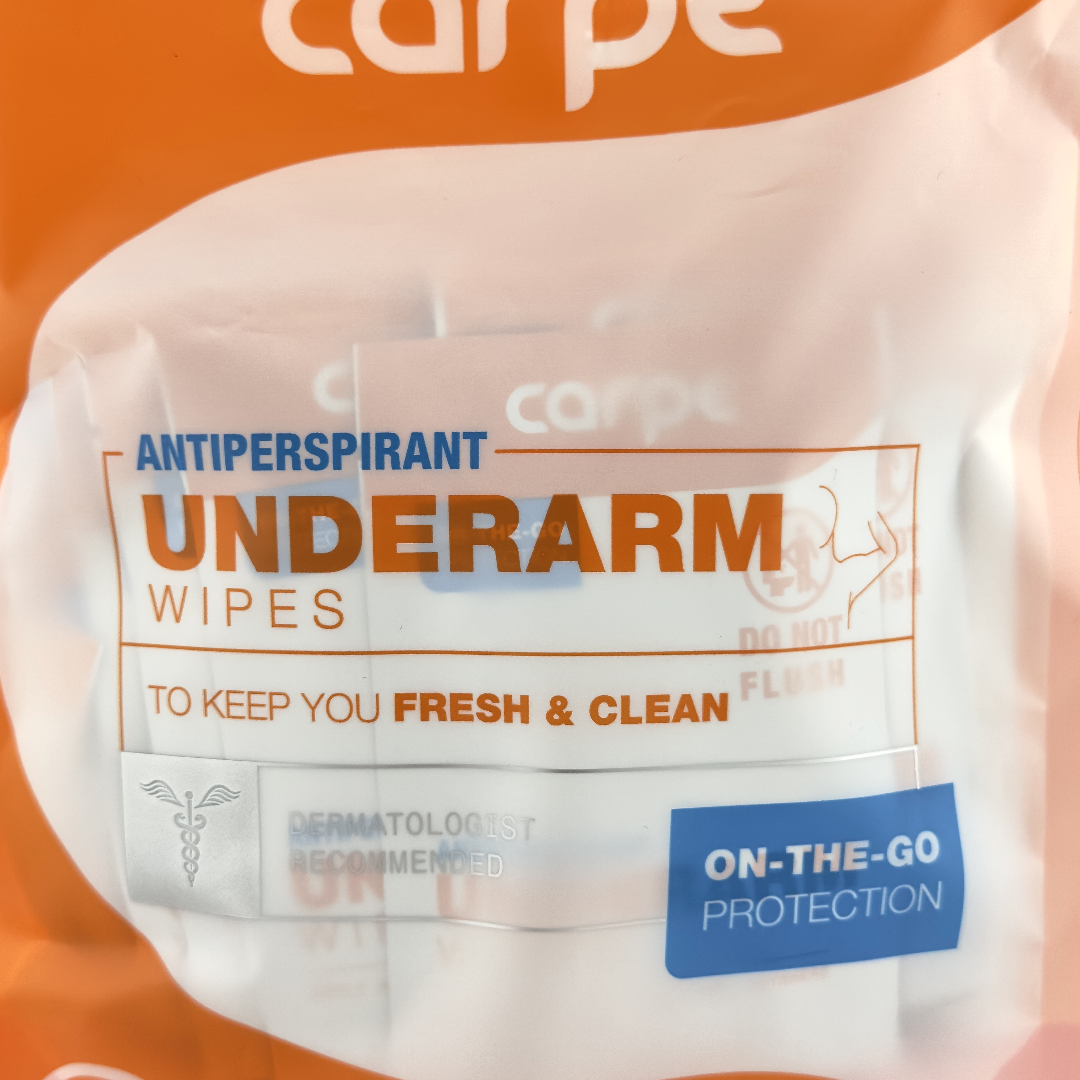 🧴 Carpe Antiperspirant Underarm Wipes - 15 Count (7"x9") | Sweat Control On-th - Picture 6 of 6