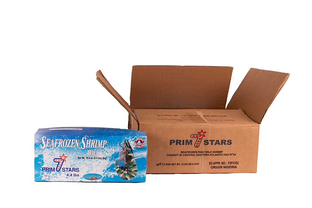 Prim7stars U-3 Frozen Wild Tiger Shrimp, 4.4 Pound -- 6 Per Case